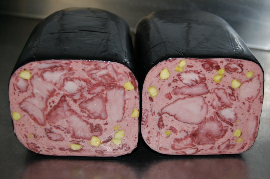 VB Bierschinkenpastete ungerötet, 1/2 Stück, ca. 1,8kg