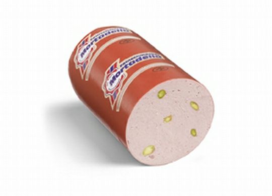 Mortadella mit Pistazien, 90er Kaliber,1/2Stck.