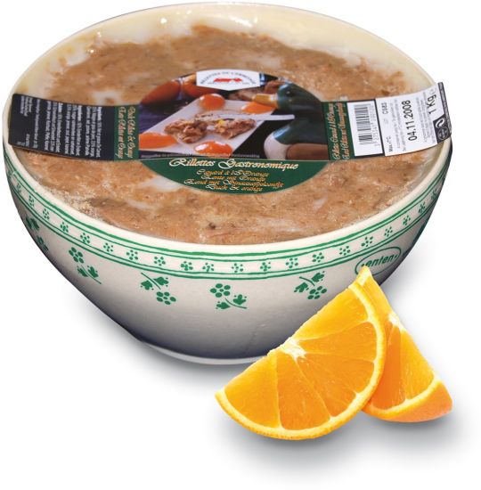 Orig. frz. Enten-Rillettes in 1kg-Schale