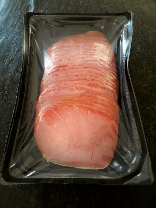 Lachsschinken naturgereift 500g. geschnitten