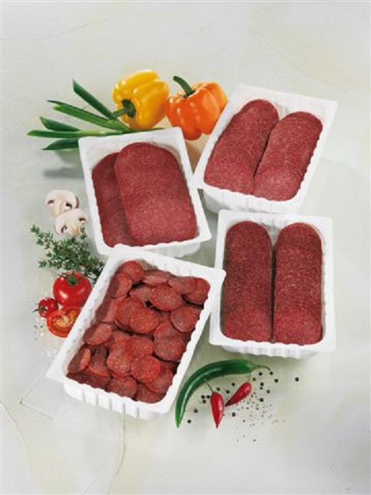 Salami, 100er Kaliber, 500g. Schale geschnitten