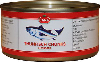 Thunfisch im eigenen Saft, 185g. Dose